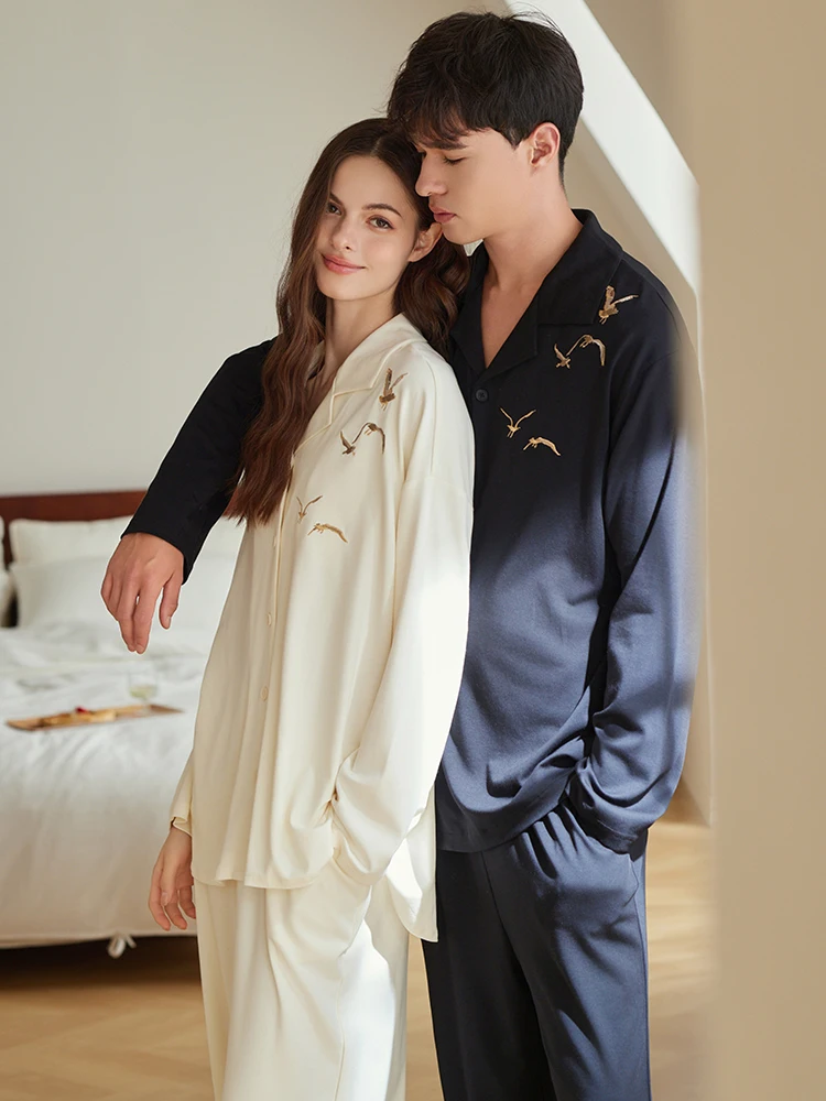 couple's-cotton-pajamas-long-sve-home-clothes-spring-autumn-sle-comfortable-breathable-spwear-for-men-and-women
