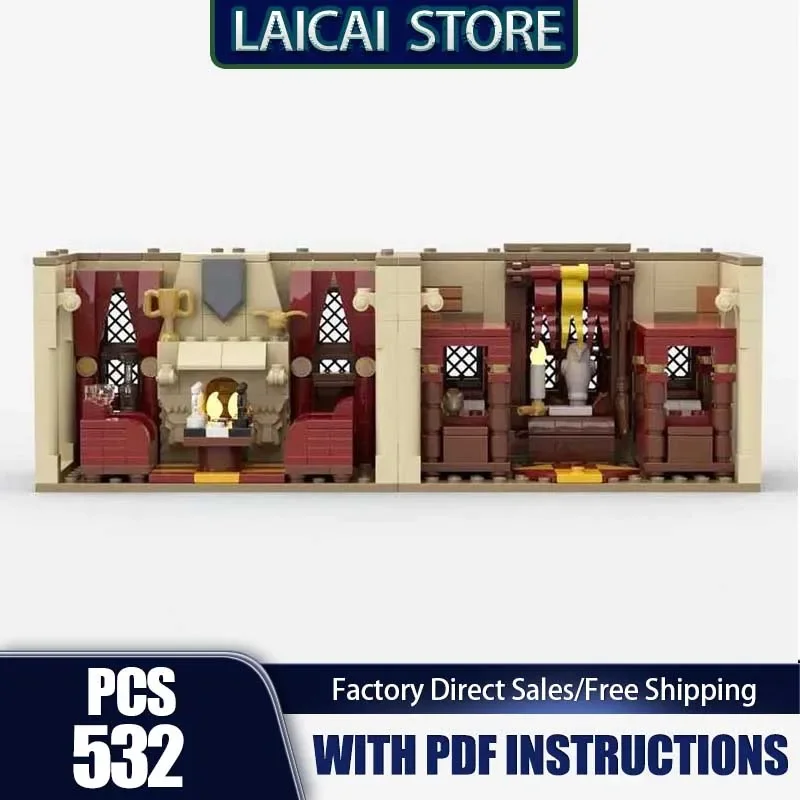 Moc Building Blocks Common Room Set Popular HP Movie Model Technology Model Bricks DIY Assembly Toys Construstion Set Gifts