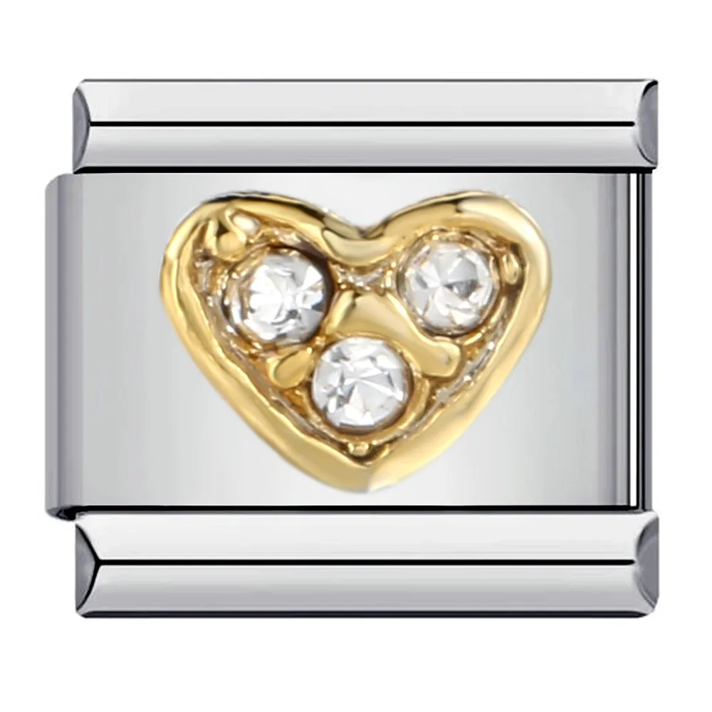 Regenbogenfarbene CZ Y2k Herz Liebe Valentinstag Italienische Charm-Links Passend für 9mm Edelstahl-Armband DIY Schmuckherstellung – Detail 4