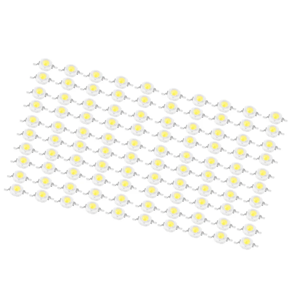 100PCS Easy 3W High Power High Power LED Beads 110LM/W Aluminum LED Chips SMD DIY Lighting Fixtures Floodlight Replacement