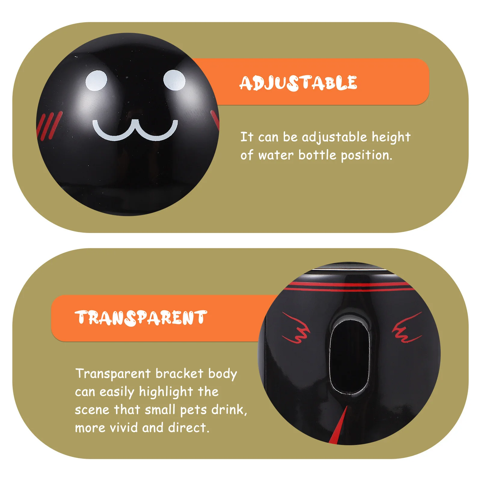 

1Pcs Devil Style Water Bottle Holder Pet Water Dispenser Stand for Hamster Rabbit Guinea Pig Chinchilla Squirrel Hedgehog Pet