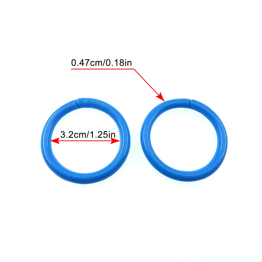 10pieces Connect Loose Objects Together With Loose Leaf Binder Rings - Flexible Plastic Rings For Cards