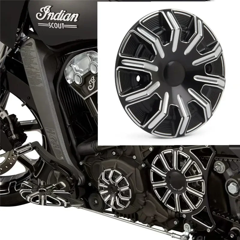 Motorcycle CNC Left Side of Engine Stator Cover Black Fit For Indian Scout Sixty 2013-2020