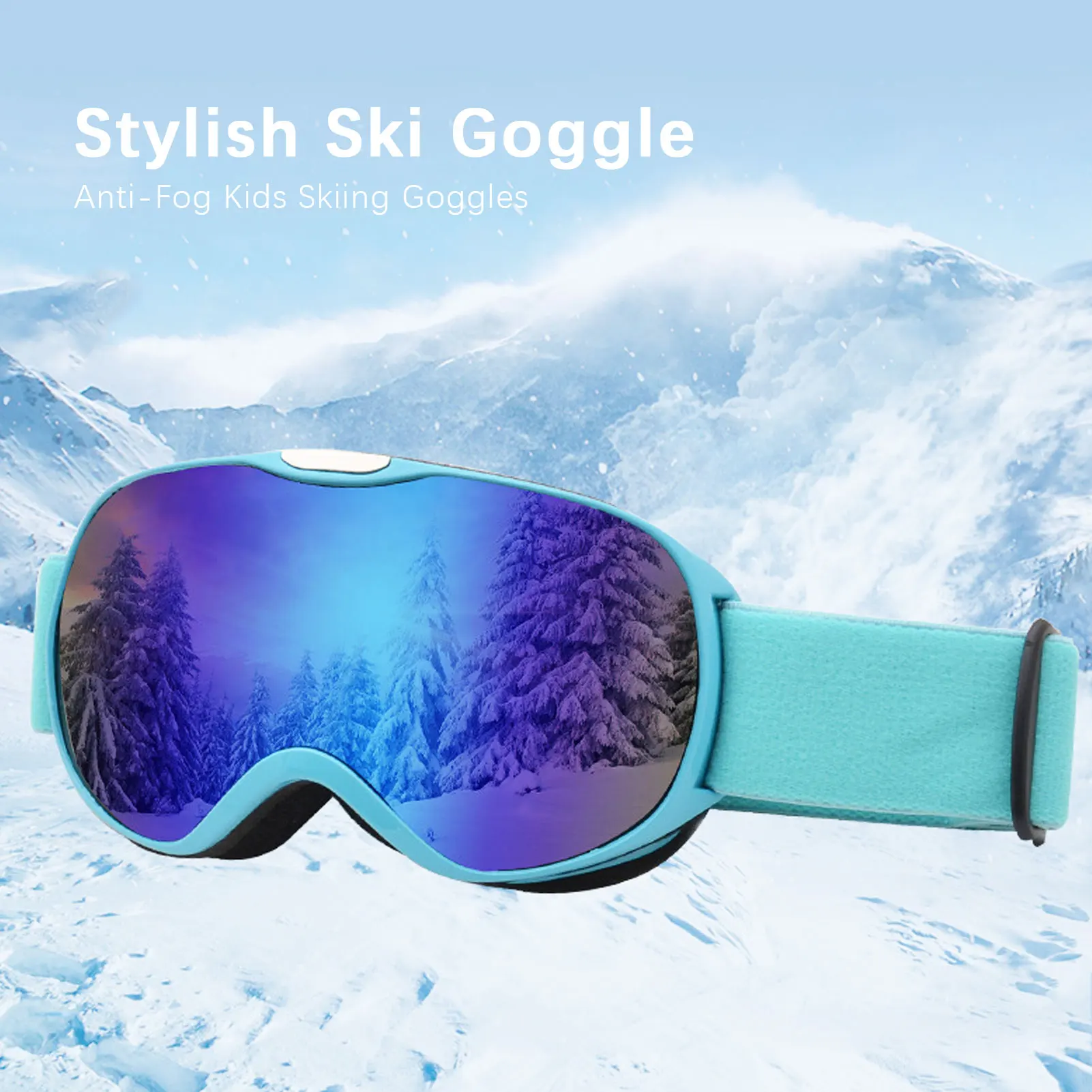 نظارات التزلج المضادة للضباب والرياح طبقة مزدوجة PC عدسة تسلق الثلوج نظارات رياضية للأطفال نظارات رياضية الثلج #2