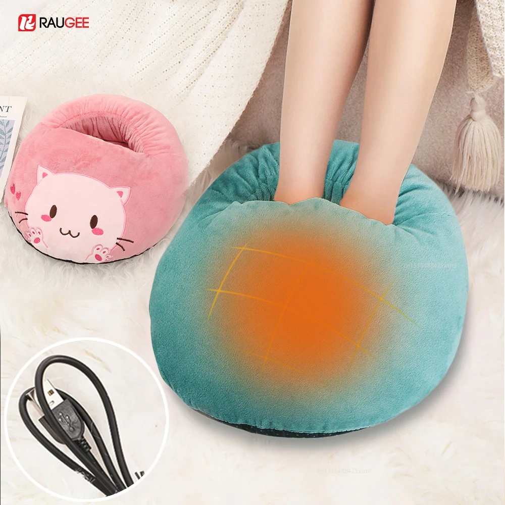 

Электрическая грелка для ног с подогревом для мужчин и женщин, зарядка через USB, мягкая плюшевая зимняя грелка для ног, грелка для домашнего офиса, ноги с подогревом