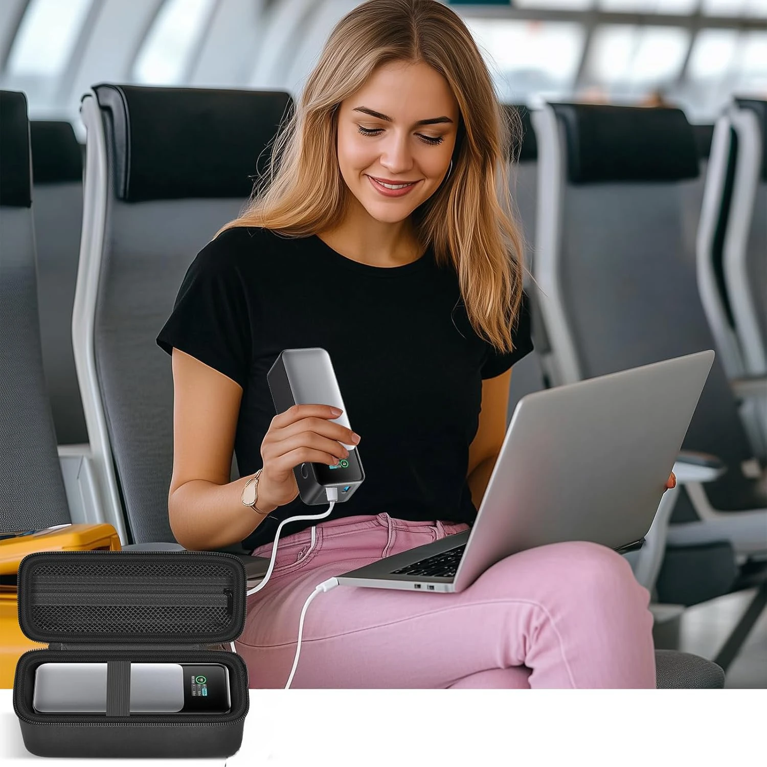 Anker Prime 737 보조 배터리용 보호 보관 케이스, USB 케이블 액세서리 박스용 휴대용 충전기 보호 보관 가방 썸네일 4
