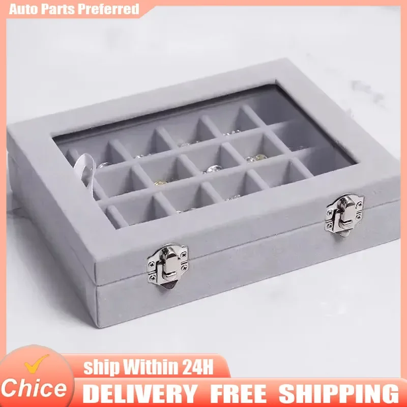 

NEW Jewelry Storage Box Earring Ring Necklace Jewelry Jewelry Classification Dustproof Transparent Flip Lid Jewelry Box