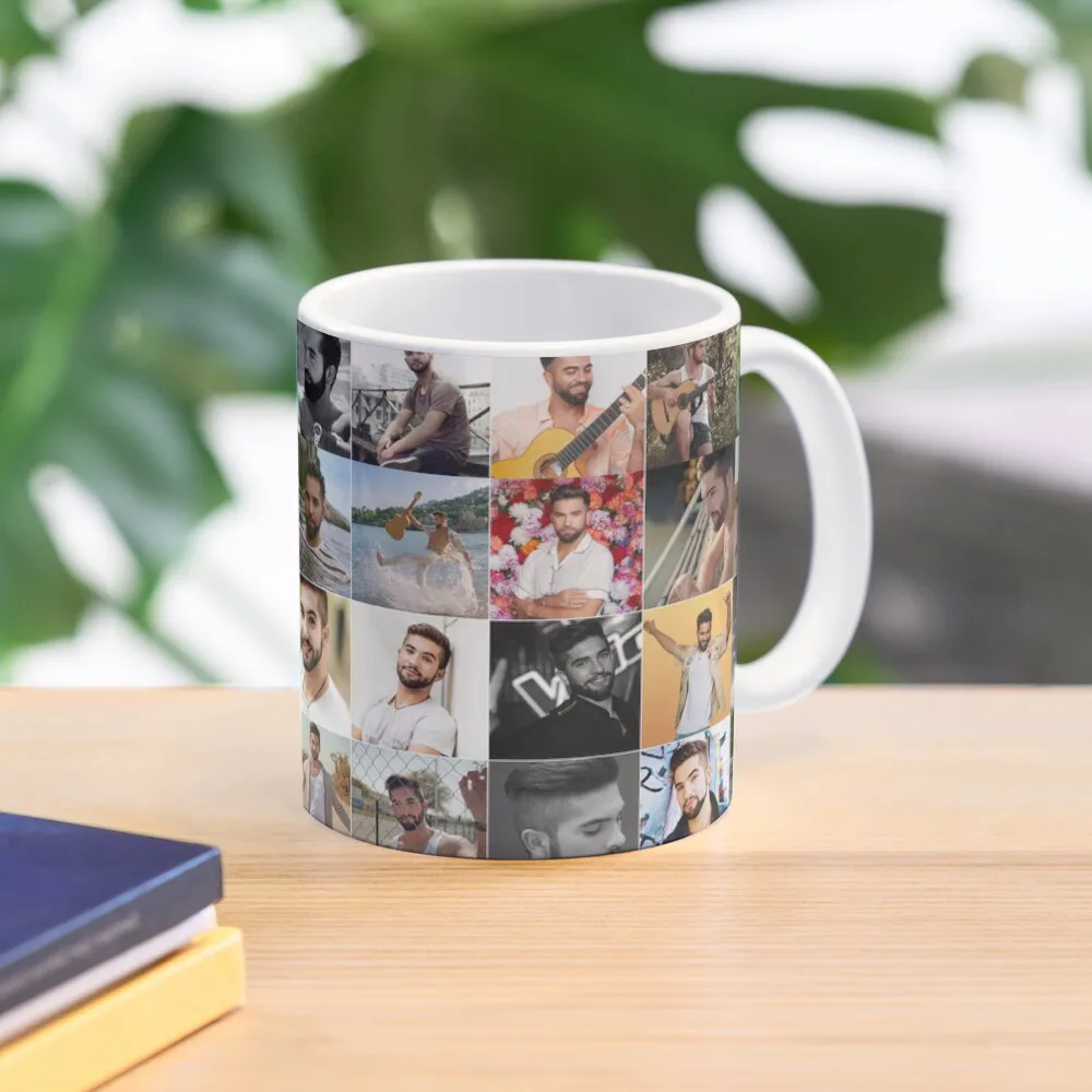 Kendji Girac Photo Collage Classic  Mug Picture Gifts Photo Image Drinkware Tea Coffee Cup Printed Handle Round Simple Design