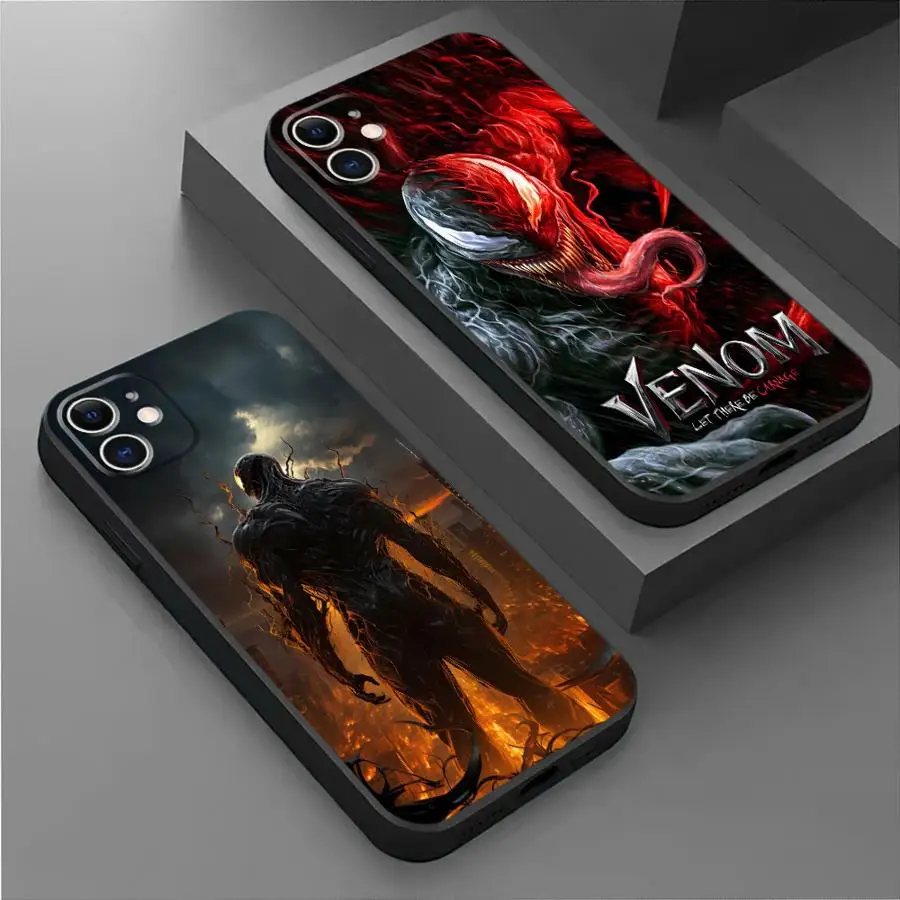 Venom Marvel Cover Phone Case for iPhone 16 14 13 15 Pro Max 11 Pro 12 Mini SE X XS Max XR 7 8 TPU Soft