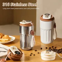 450ml LED Smart Display Temperature 316 Stainless Steel Vacuum Cup  Portable Coffee Cup Thermal Travel Mug Office Coffee Cup