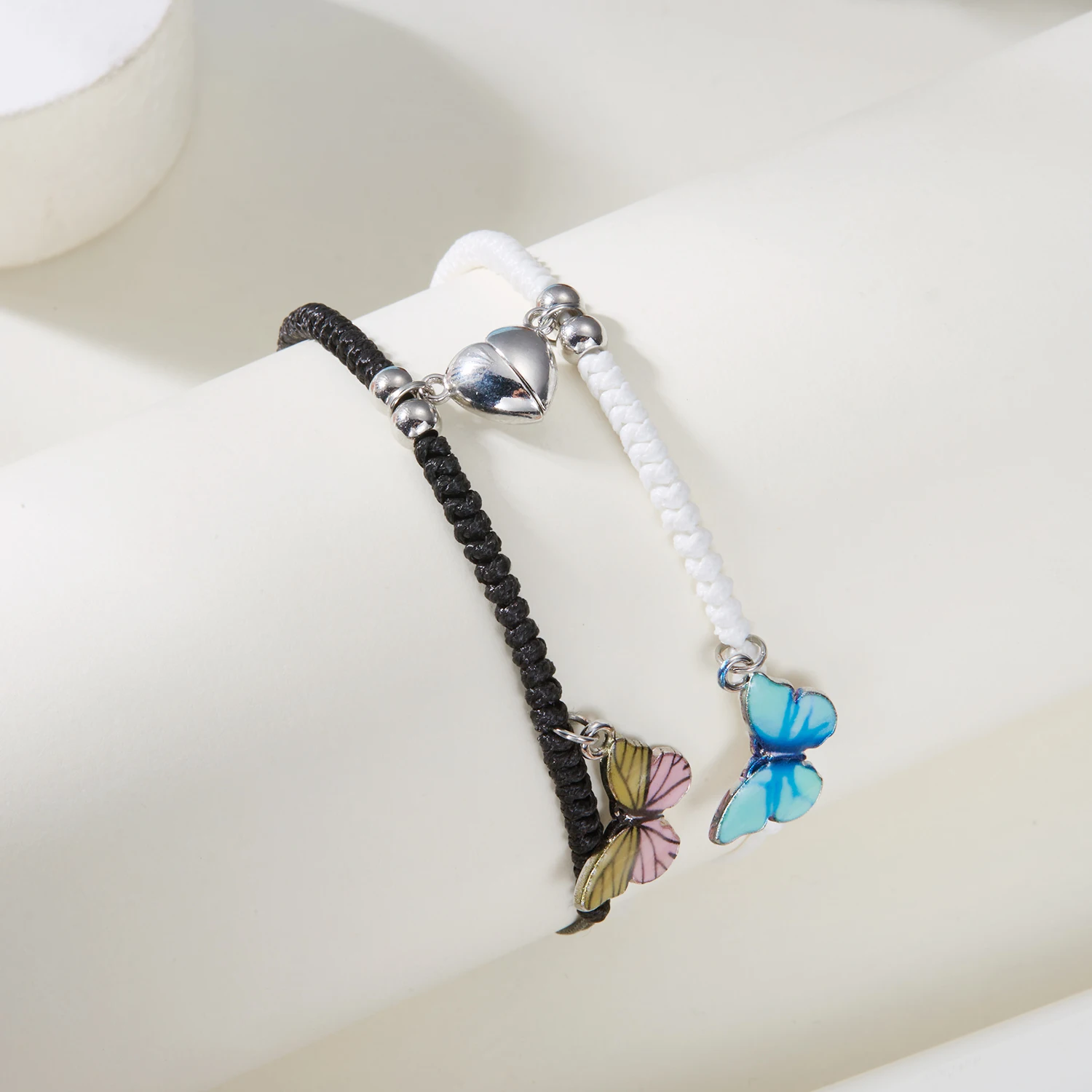 2 Teile/satz Schmetterling Paare Anhänger Leuchtendes Armband für Frauen Männer Minimalistisches Seil Geflecht Armband Freundschaft Schmuck Geschenke – Detail 20