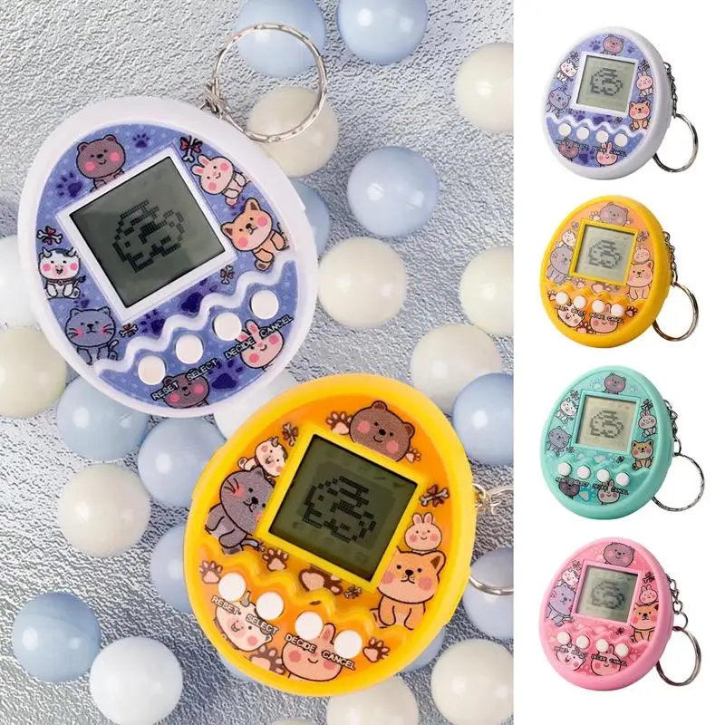 Macchina elettronica creativa per animali domestici Giocattolo Portachiavi carino Macchina da gioco Regali per bambini Mini macchina elettronica divertente educativa per animali domestici