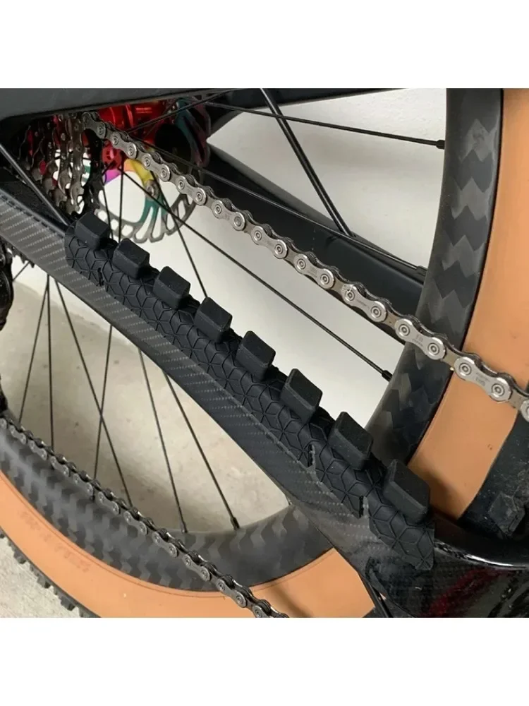 AliExpress NONE 1PC Silicone Chain Protection Sticker - Anti-Scratch Lower Pipe Chain Sticker for Mountain & Road Bicycles