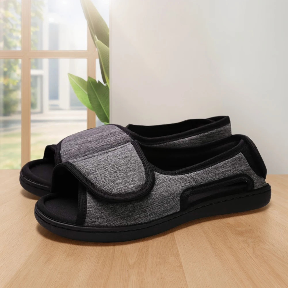 

Hook and Loop Fastener Shoes Adjustable Diabetic Shoes Breathable Slip-On Edema Footwear Non-Slip for Indoor Outdoor