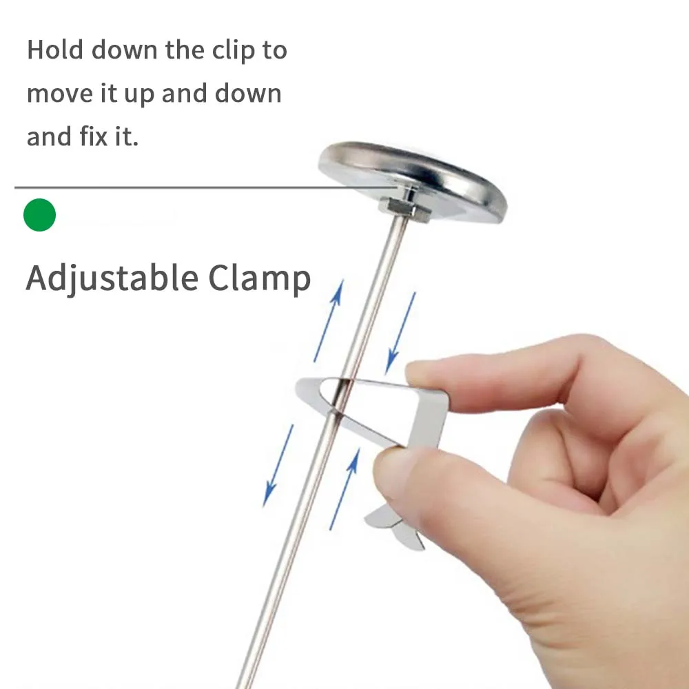 0-100°C Food Thermometer Stainless Steel Coffee Milk Thermometer Adjustable Clamp Kitchen Food Cooking Drink Tool Accessories - view 3