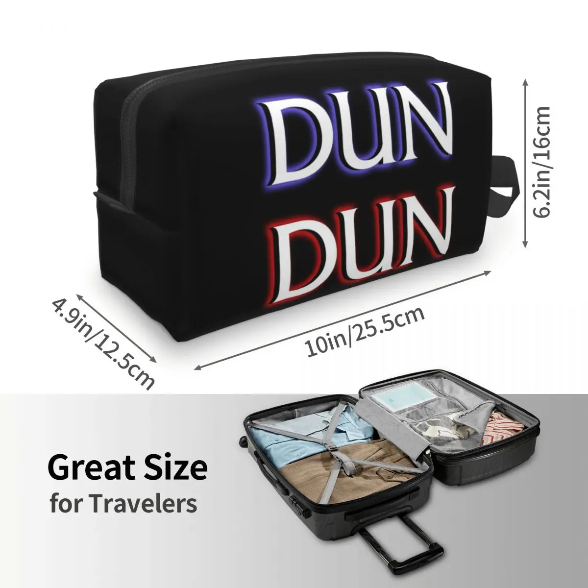 Dun Dun Meme (Law, Order, Parody) Makeup Bag Cosmetic Organizer Storage Dopp Kit Toiletry Cosmetic Bag for Women Beauty Travel