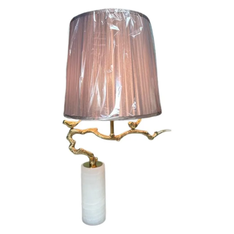 French all-copper desk lamp, bedroom bedside light luxury atmospheric decoration study reading living room creative copper lamps