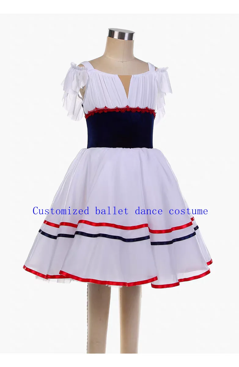 

Customized ballet long dress chiffon dress dance competition for women and girls