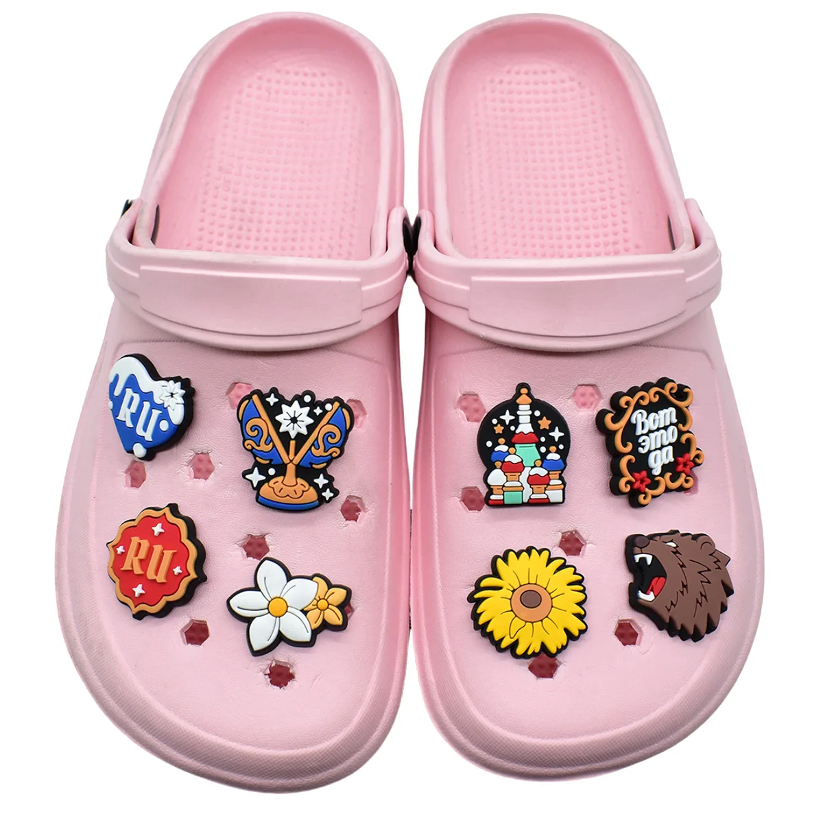 Russia series charactors PVC shoe Charms Buckle combination Fit Wristbands accessories Decoration Bands gift unisex party image 5