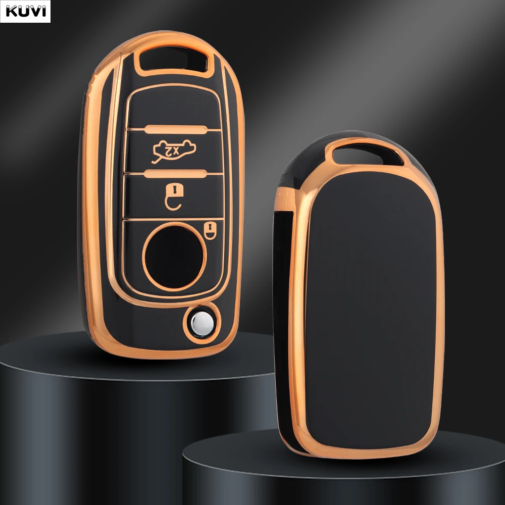 Funda con tapa estilo TPU para llave, carcasa protectora sin llave para FIAT Tipo Toro Nuovo Freedom 500X Doblo Argo Grazie