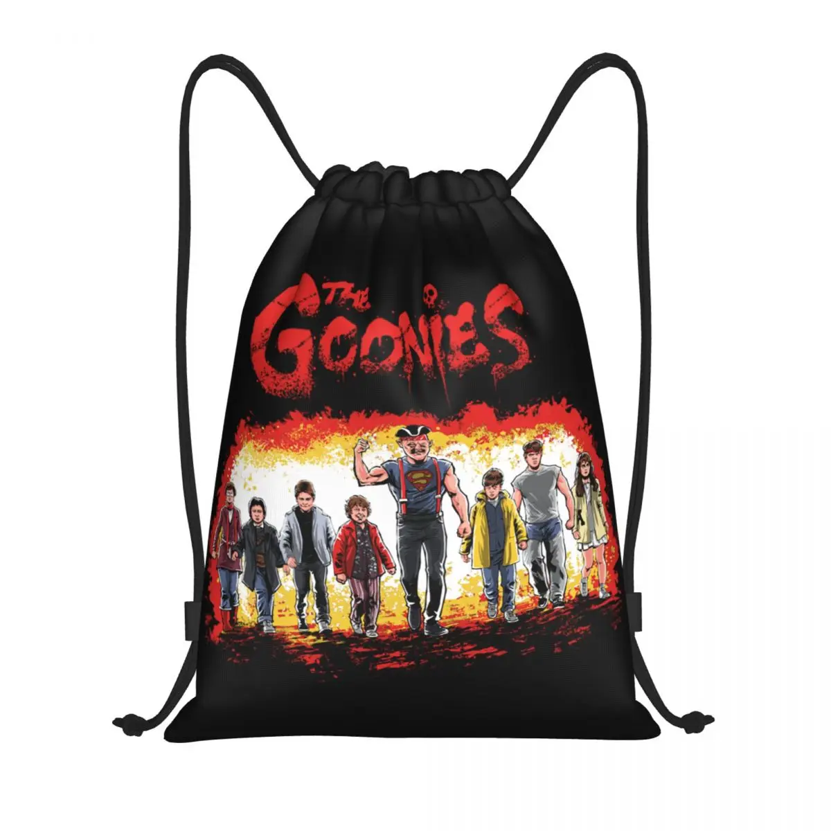 Custom The Goonies Adventure Comedy Movie Drawstring Bag for Training Yoga Backpacks Men Women Sports Gym Sackpack