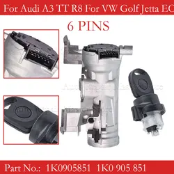 1K0905851 Ignition Starter Switch Steering Lock For Audi A3 TT R8 For VW Golf Jetta EOS Rabbit Tiguan MK5 MK6 1K0 905 851