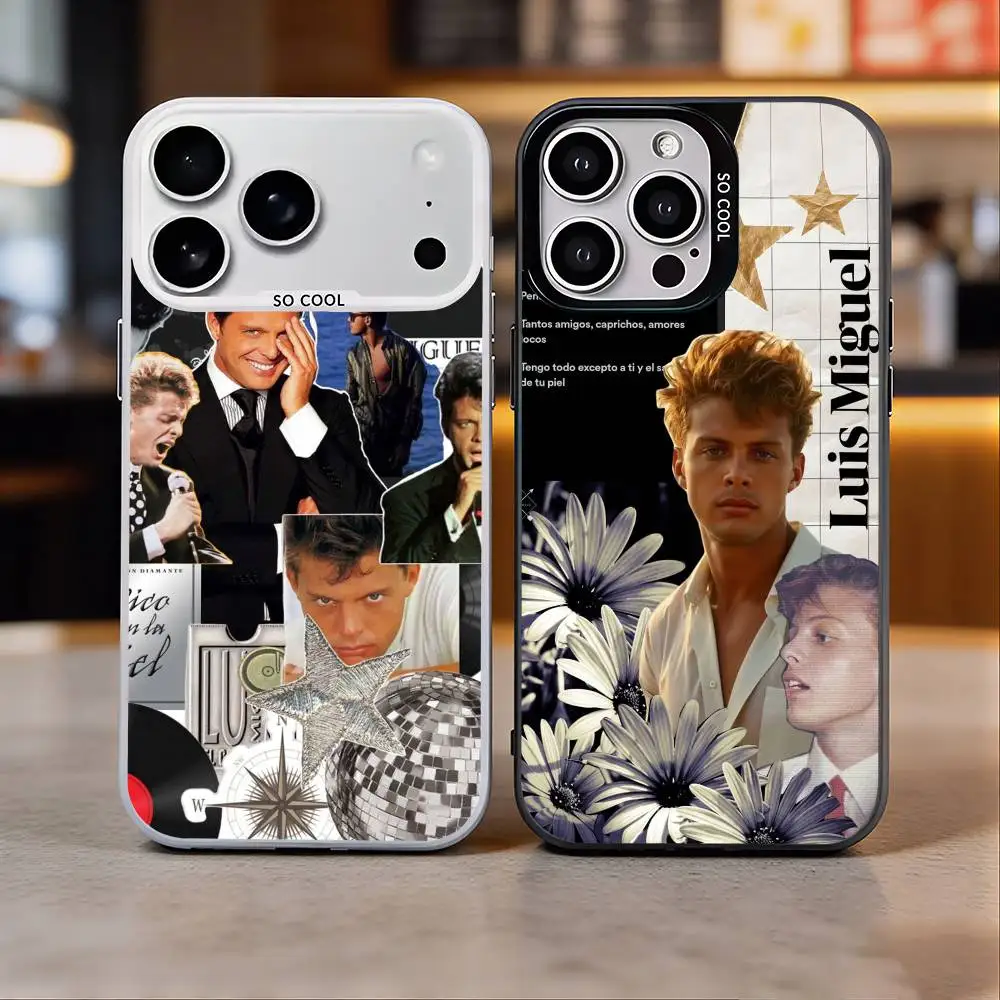 

L-Luis M-Miguel Phone Case For iPhone 17,16,15,14,13,12,11 Plus,Pro Max,Colored Silver Phone Case