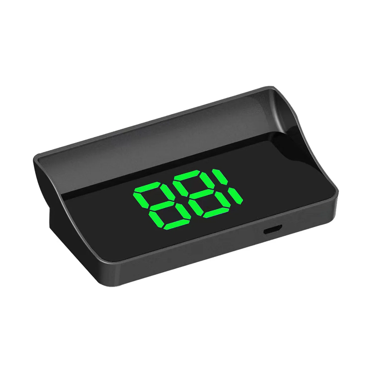 

Car mounted HUD head up display speed display KM/h Black 92*52*20mm ABS Green/White lighting USB power supply windshield