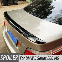 For 2004-2010 BMW 5 Series E60 M5 520i 523i 525i 528i Rear Trunk Lid Lip Black Carbon Spoiler Wings Exterior Tuning Accessories