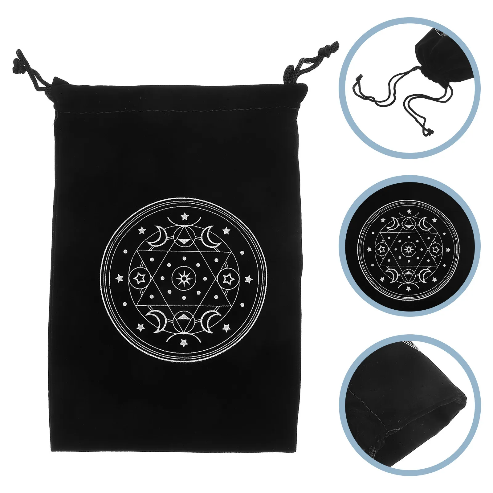 

Мешочек для карт Таро на шнурке из фланели: элегантный дизайн, приятная на ощупь текстура, органайзер для Таро, сумка для мелочей