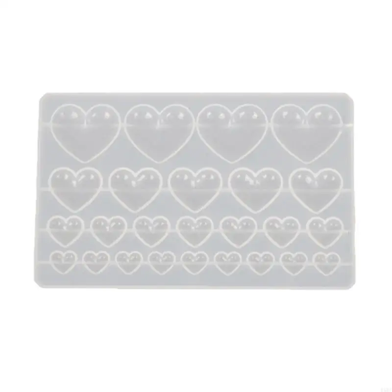 45be tình yêu sáng bóng trái tim Patch Keychain Silicone khuôn cho Valentine Love Tổ chức Craft