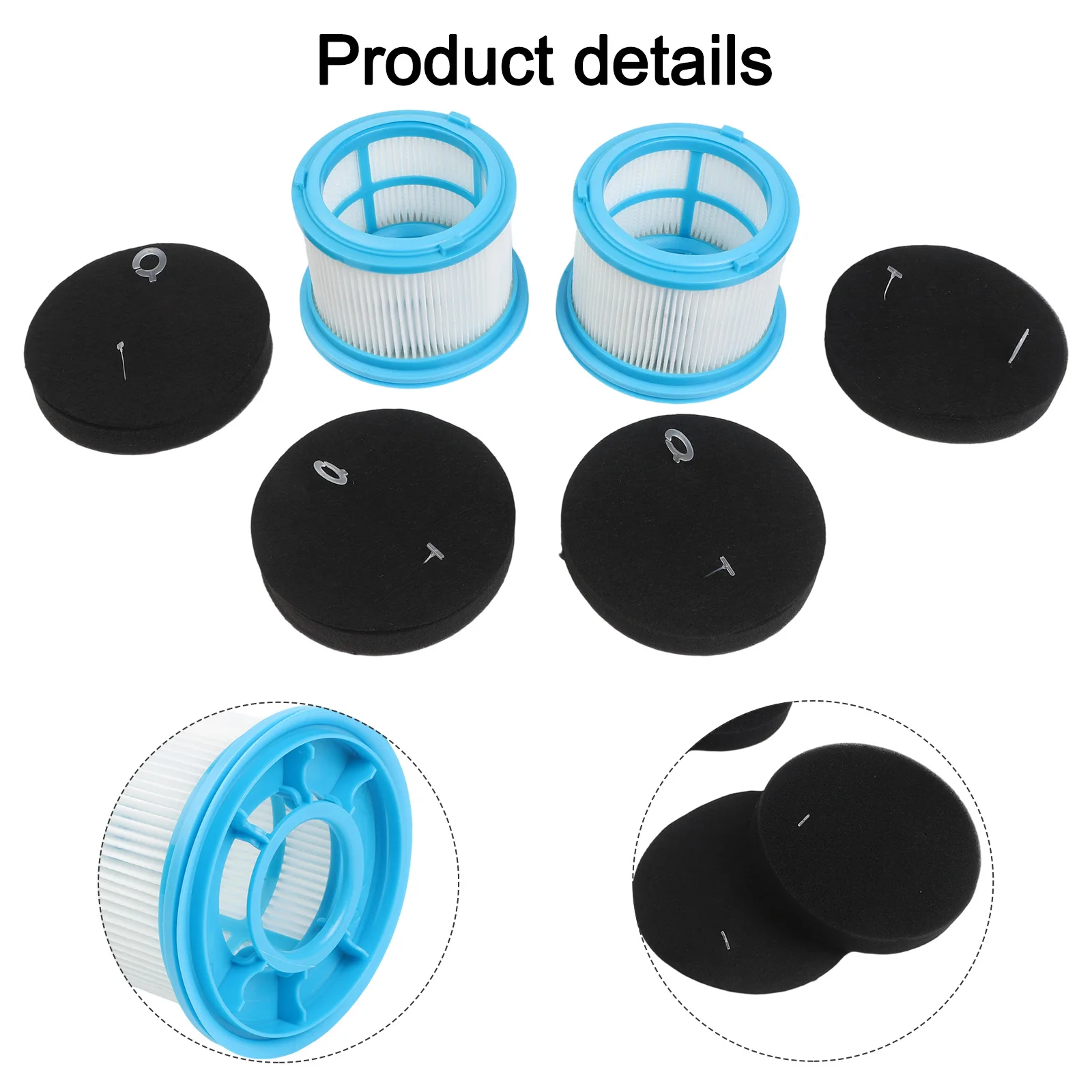 

Filters Kit Replacement For BISSELL 4245 For POWERCLEAN For FURGUARD 280W For FURFINDER 200W Self-Standing Cordless Vacuum Part