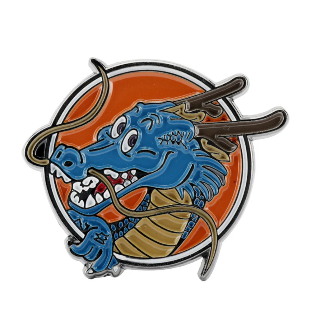 Anime Dragon Ball Z Shenron Metal Brooch Badges Pins Action Figure Model Kids Toys Gift