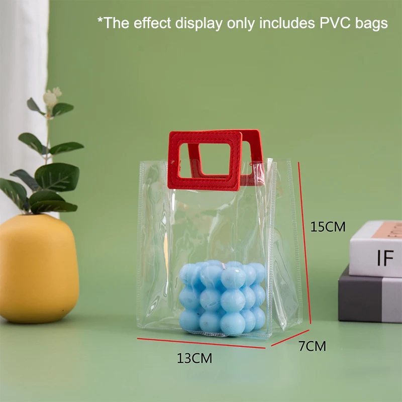 

Transparent Handbag PVC Handbag Transparent Shopping Bag Wedding Birthday Party Gift Packaging Cosmetics Bag