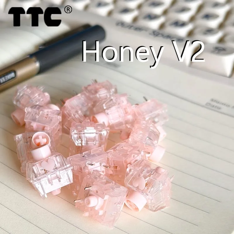 

TTC Honey V2 Switch Block Structure 42g 5Pin Linear RGB Gaming Factory Lubrication Mechanical Keyboard Accessories Quick Rebound
