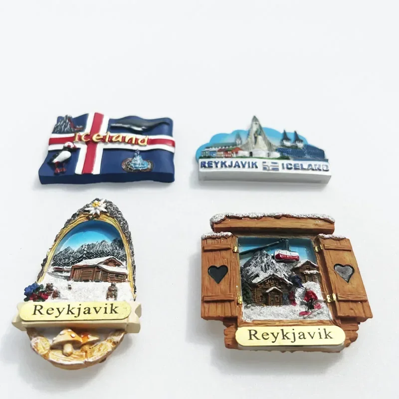 Iceland Travelling Fridge Magnets National Flag Reykjavik  Tourism Souvenirs Fridge Stickers Home Decor Wedding Gifts