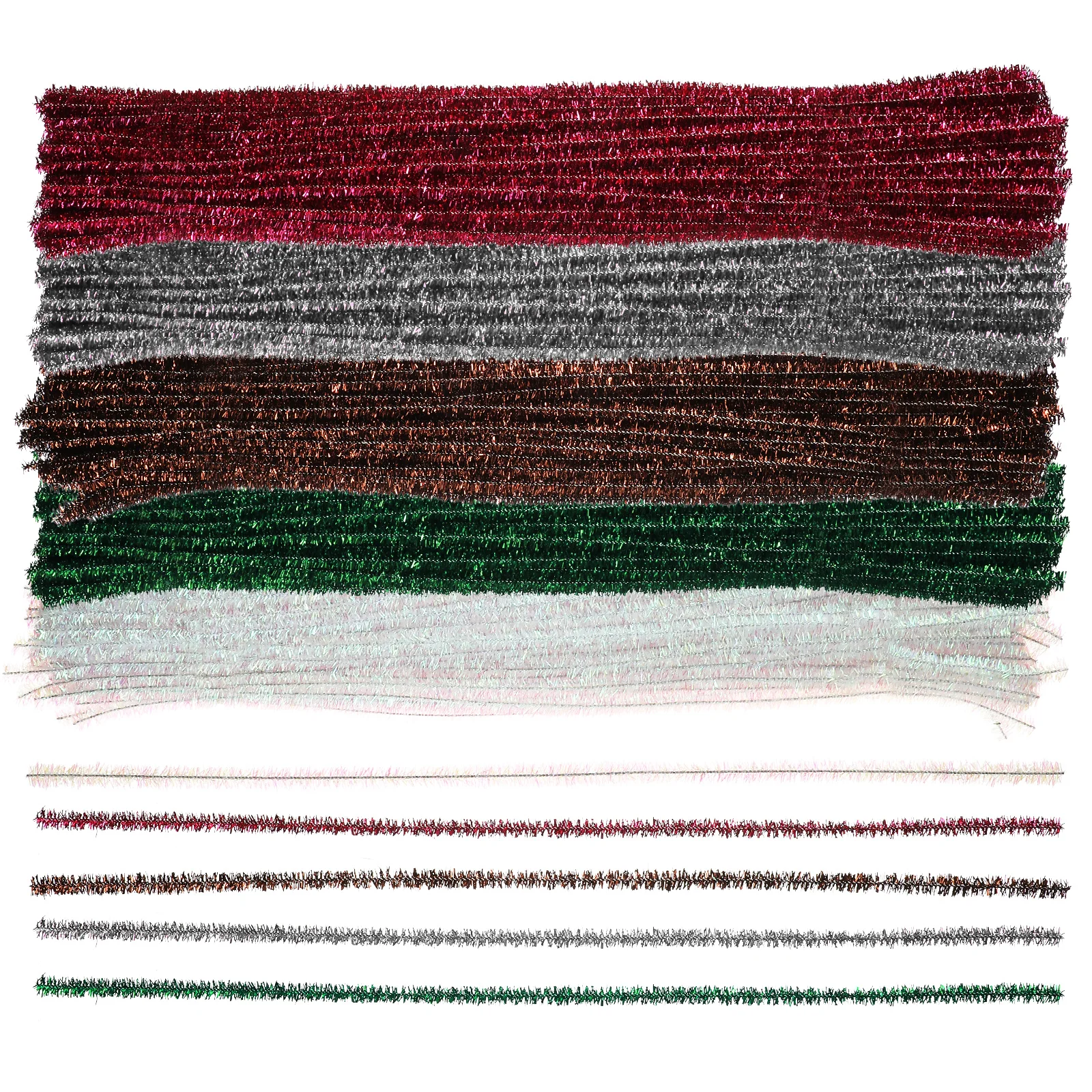

500Pcs Colorful Tinsel Pipe Cleaners Bendable Metallic Cord for Crafts Sparkly DIY Decorations Craft Supplies Bulk