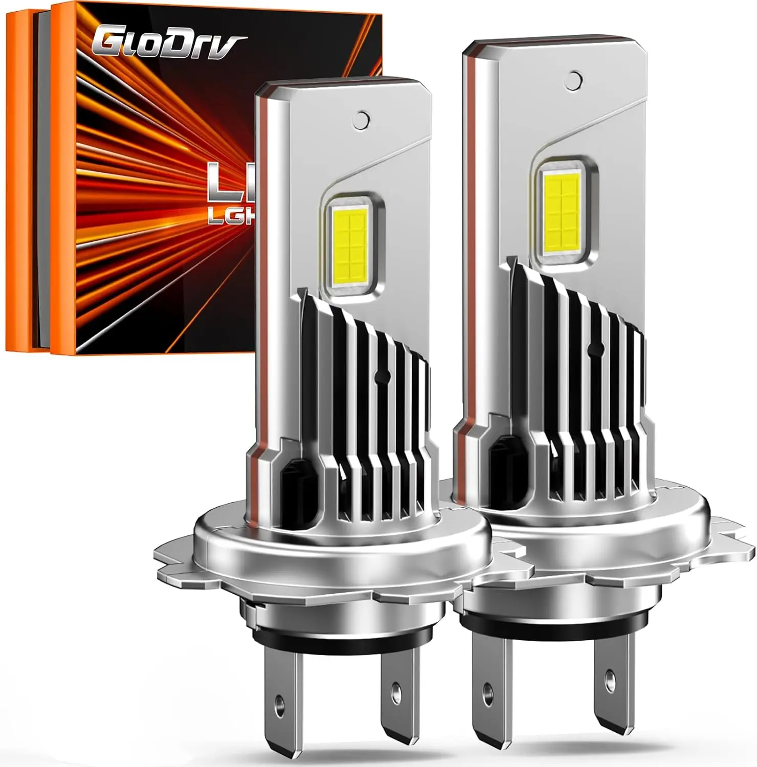 

2025 Upgrade H7 LED Bulbs, 40000lm Brightest Mini Design 6000K Cool White Fog Lights Plug & Play Pack of 2