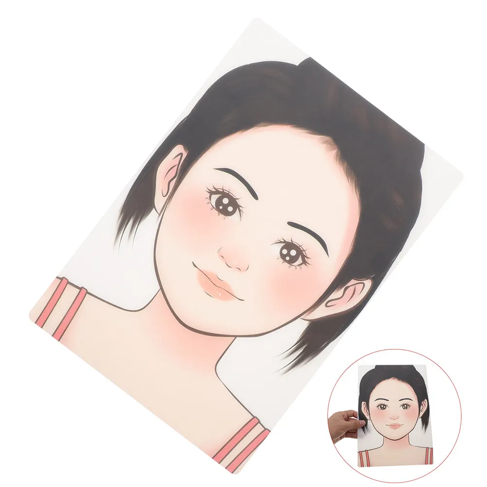 2Pcs Reusable Face Painting Practice Board Safe Plastic Makeup Practice Tools for Parties Weddings Tutorials Face Drawing Board