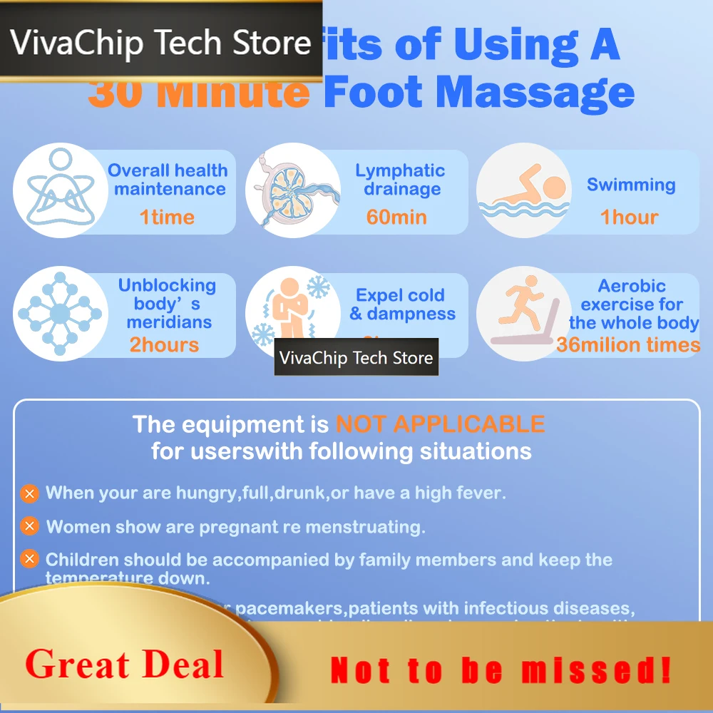 VivaCTCustomizable 3 In 1 Terahertz Therapy Foot Massager With High Potential Energy And Red Light Relaxation Function