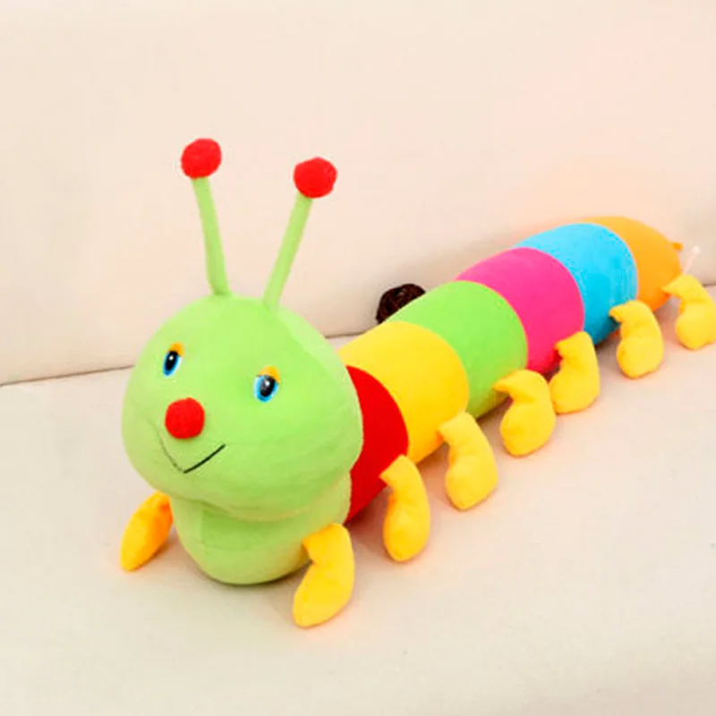 

50CM Kawaii Cute Colorful Caterpillar Plush Toy Stuffed Animals Cushion Hold Pillow Big Insect Doll Valentine 's Day Gift Toys