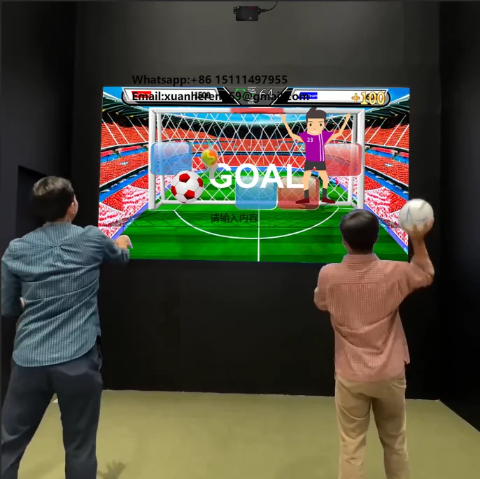 Intelligent Virtual Soccer Indoor Training Equipment Virtual Football Field Sports Amusement Kickball Projection interactive