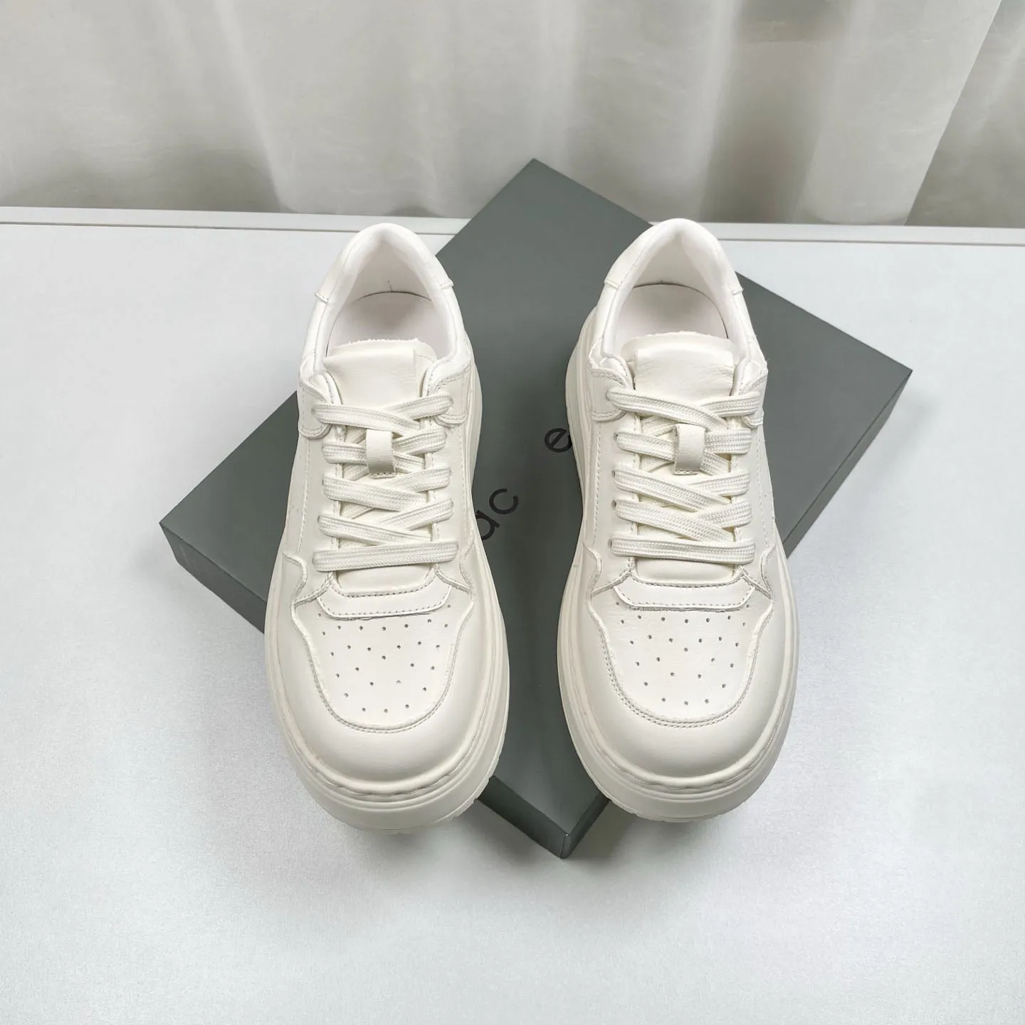 

Women White Chunky Platform Sneakers