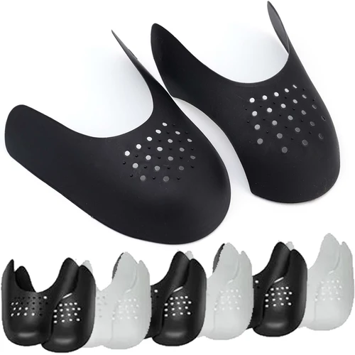 Imagen 2 del producto 10 Uds Protector de arrugas ensanchador de cabeza de zapato blanco negro transpirable antiarrugas arrugado soporte de zapato protección de camillas