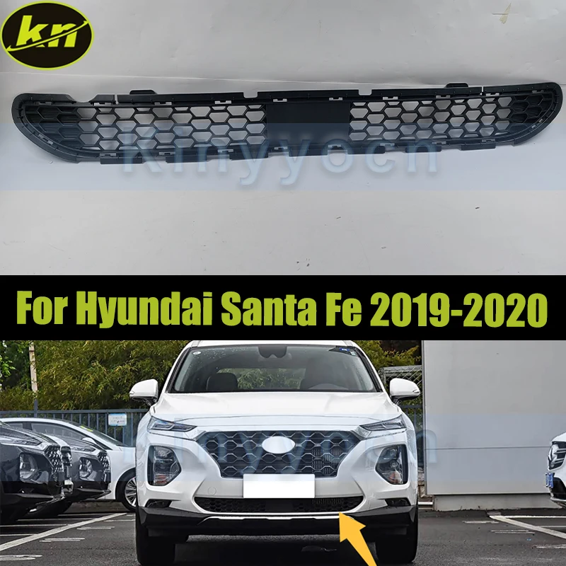 

Car Front Bumper Lower Grille For Hyundai Santa Fe 2019-2020 Front Lower Bumper Intake Grille