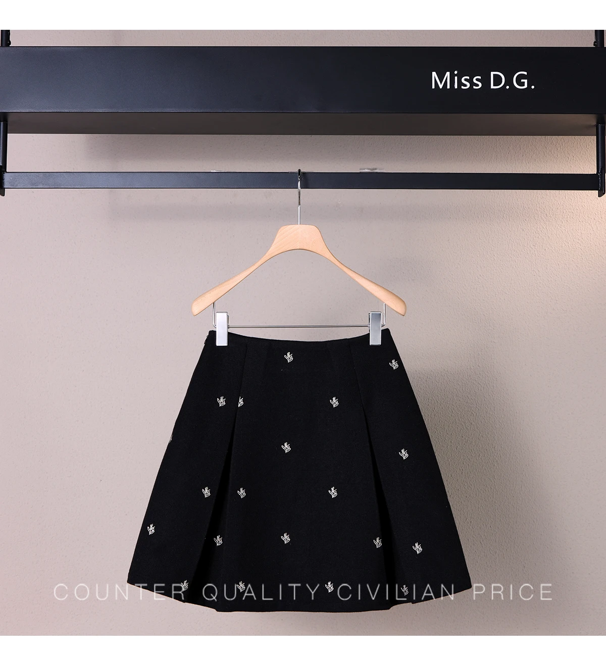 Gonna da giacca da socialite alla moda francese Set da due pezzi con risvolto ricamato monopetto a maniche lunghe con gonna a pieghe da donna