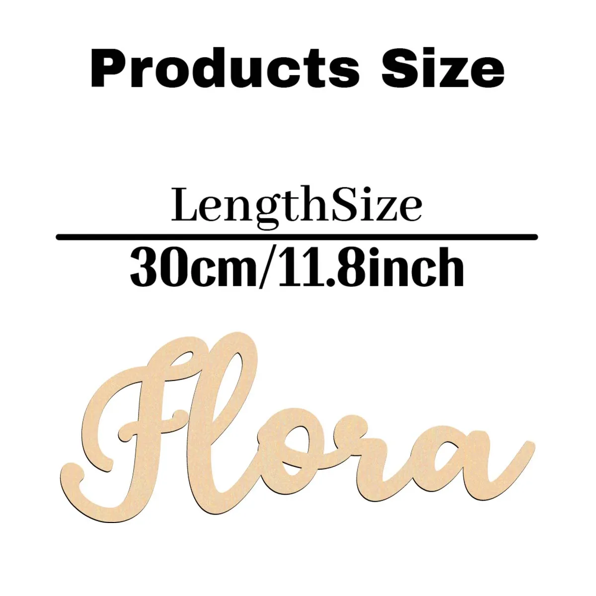 1pc adorável horora exemplo texto personalizado decoração de madeira sinal de corte a laser material de madeira inacabado para pintura ou brilhante