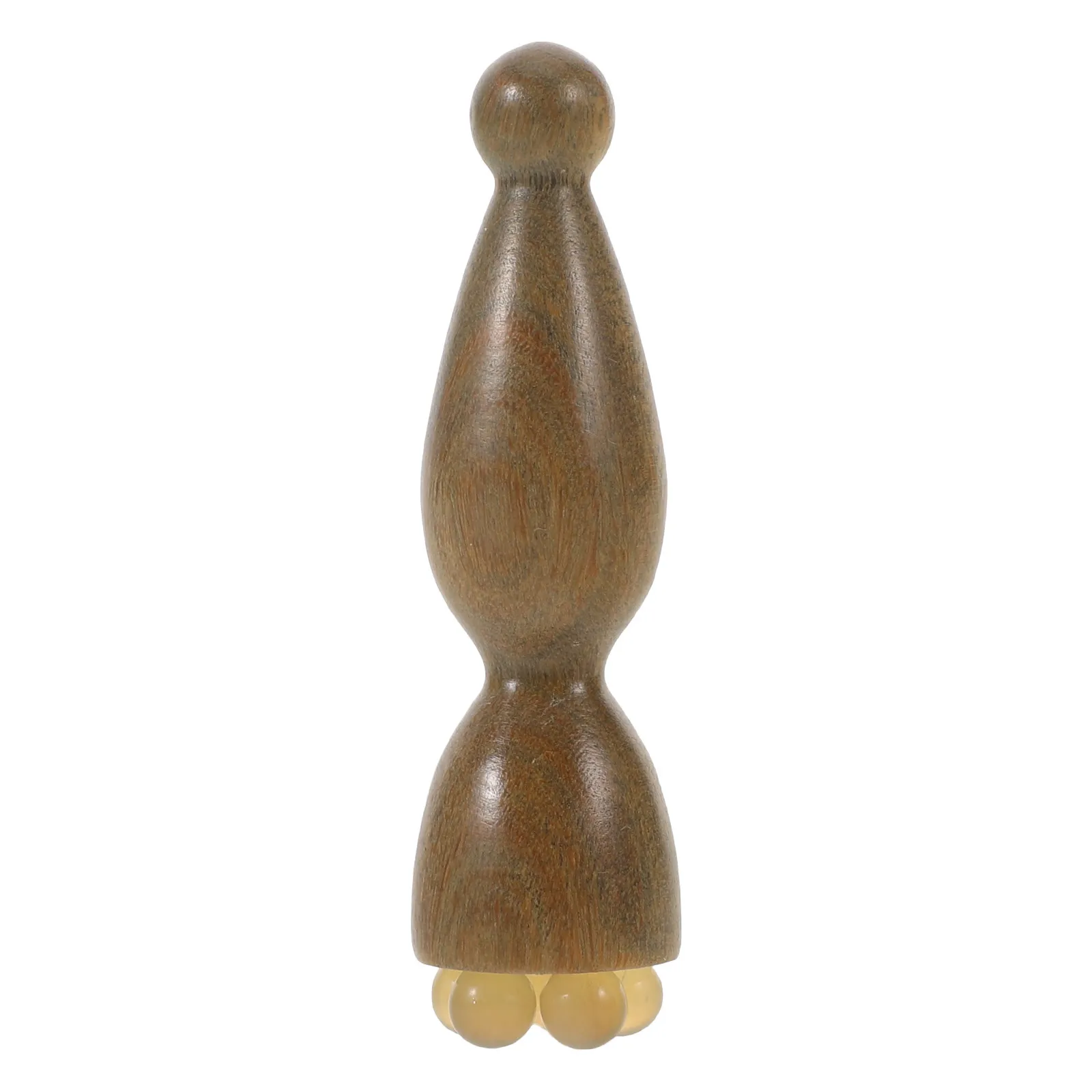 

Wooden 5-Bead Sandalwood Face Massage Tool Portable Eye Roller for Dark Circles Puffiness Facial Beauty Massager Tool