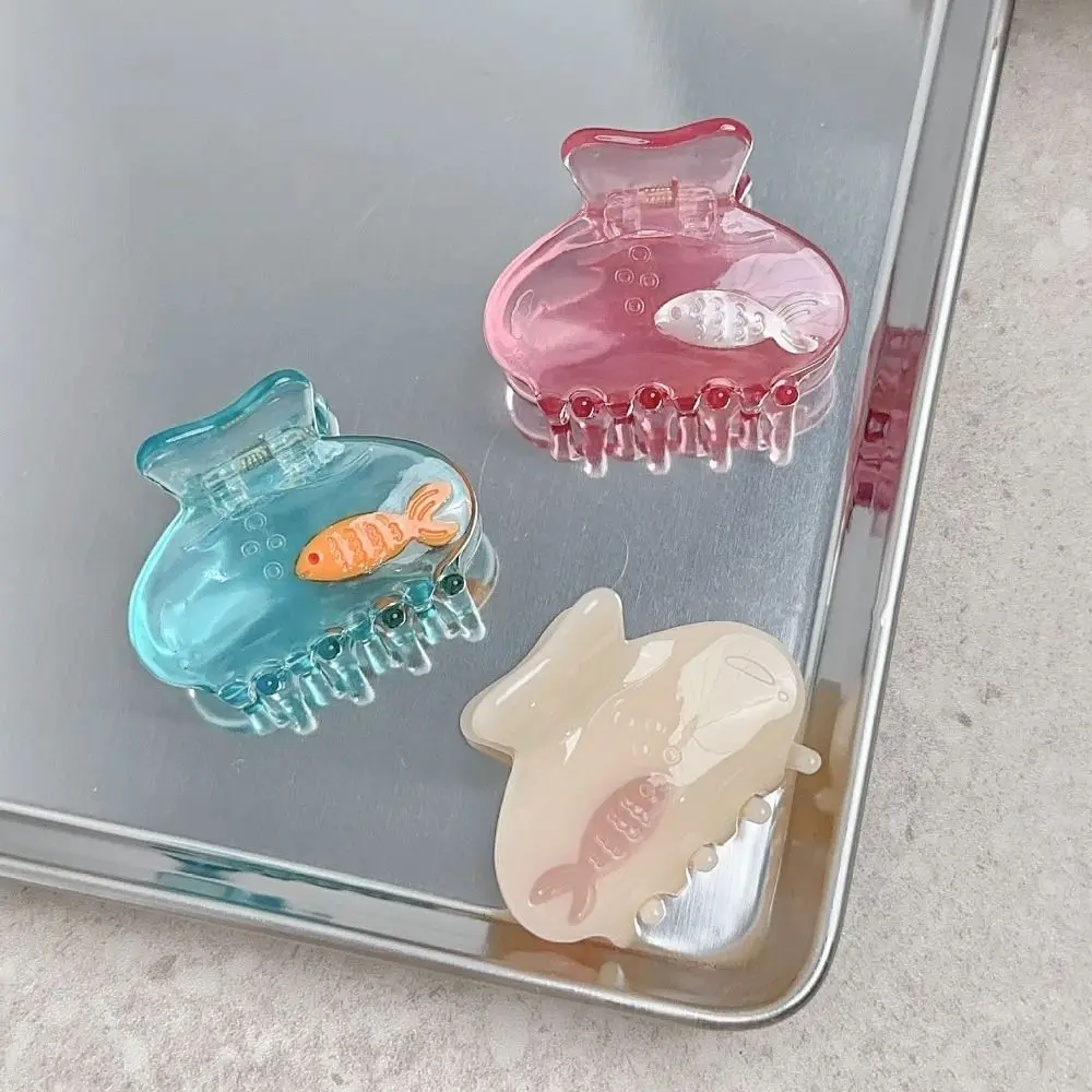 

Transparent Fish Hair Claw Small Shark Clip Korean Style Acetate Hair Claw Animal Hair Grab Clip Animal Hair Clip Female/Girls