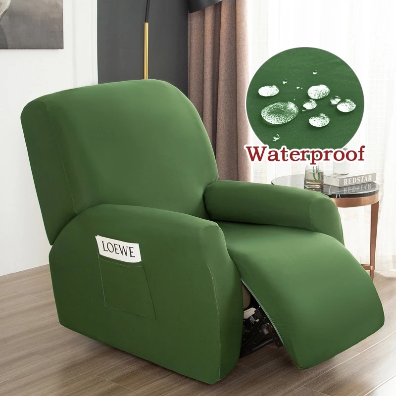 Water-resistant Recliner Covers with Pockets Stretch Reclining Chair Covers Sofa Couch Covers Furniture Protector for Pet Kids
